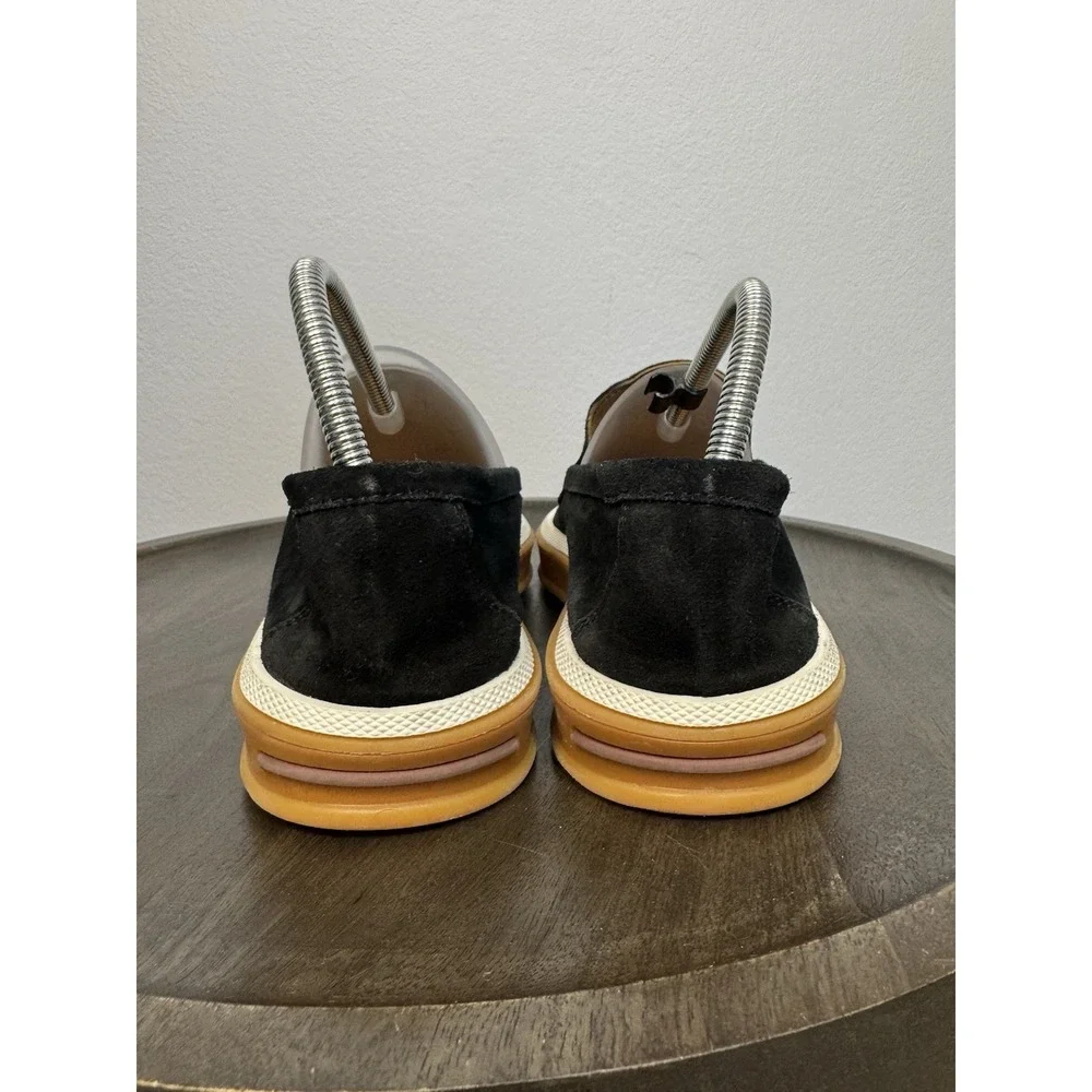Loro Piana Summer Walk Shoes Men's Size 42 8.5 Black Classic Slip On Loafers